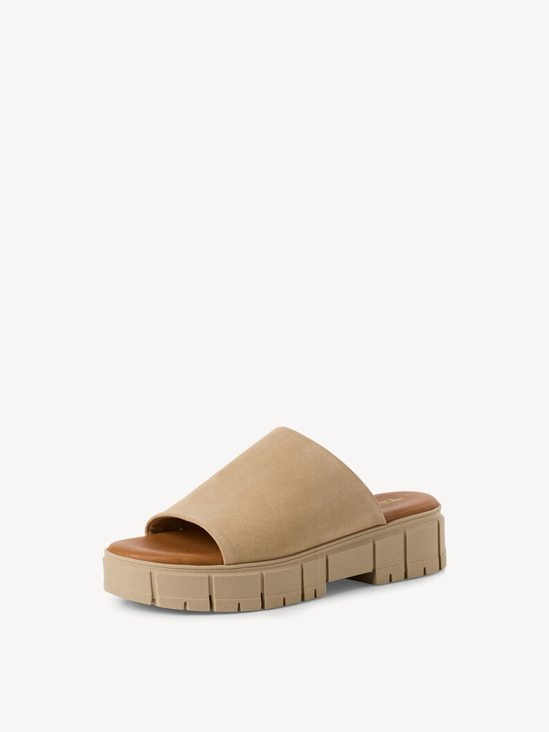 Mule en cuir - marron, TAN SUEDE, hi-res