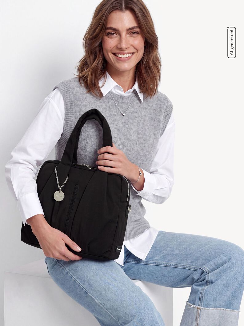 Shopping bag, black, hi-res