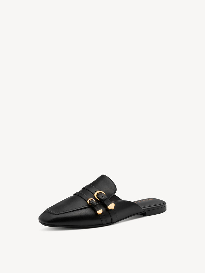 Ledersandalette - schwarz, BLACK LEATHER, hi-res