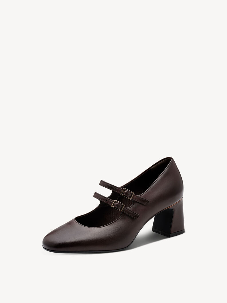 Escarpin en cuir - marron, MAHOGANY, hi-res
