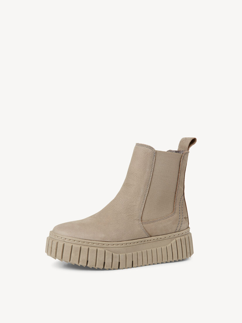 Leren Chelseaboot - grijs, GREY, hi-res