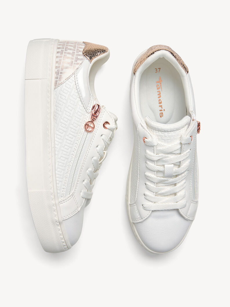 Sneaker, WHT/ROSE GOLD, hi-res