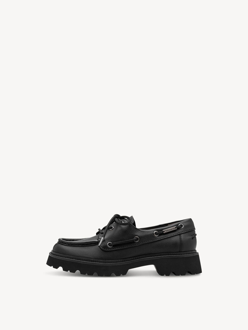 Lederhalbschuh - schwarz, BLACK LEATHER, hi-res
