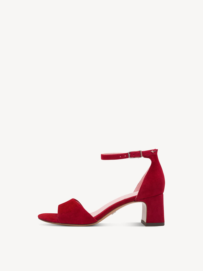 Ledersandalette - rot, RED, hi-res