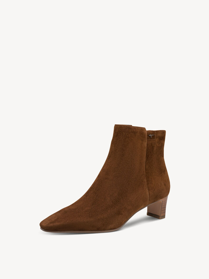 Bottine en cuir - marron, BROWN, hi-res