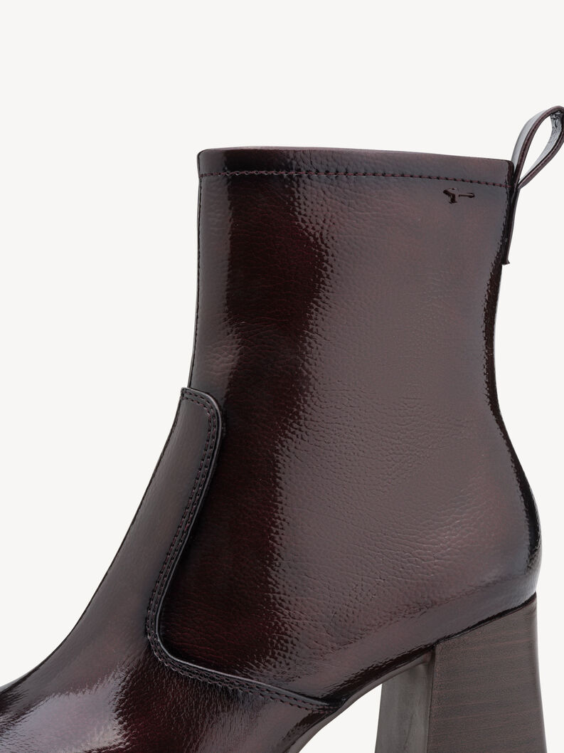 Bottine - rouge, MERLOT PATENT, hi-res