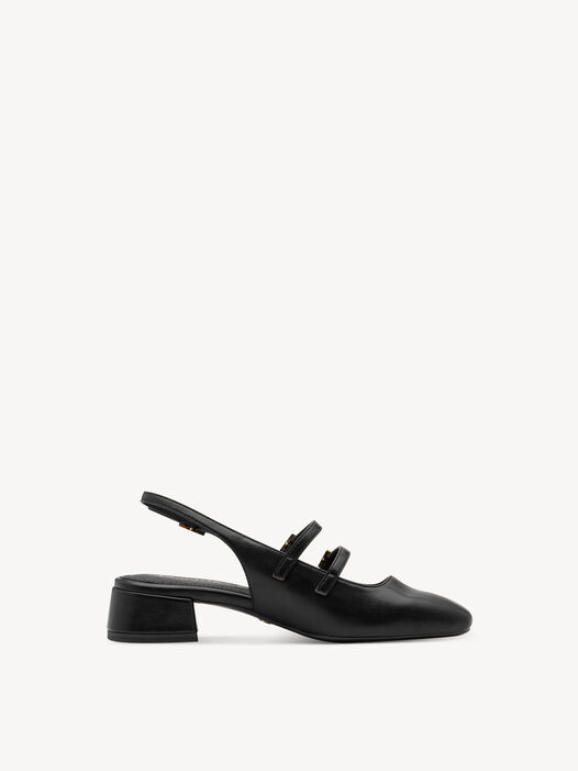Slingpumps, BLACK UNI, hi-res