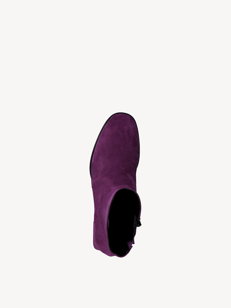 Leather Bootie - purple, PURPLE, hi-res