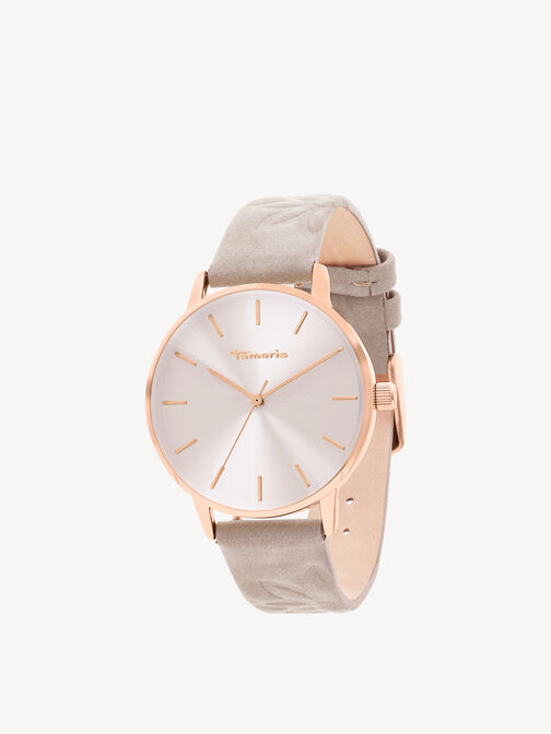 Uhr, roségold-matt silber-weiß, hi-res