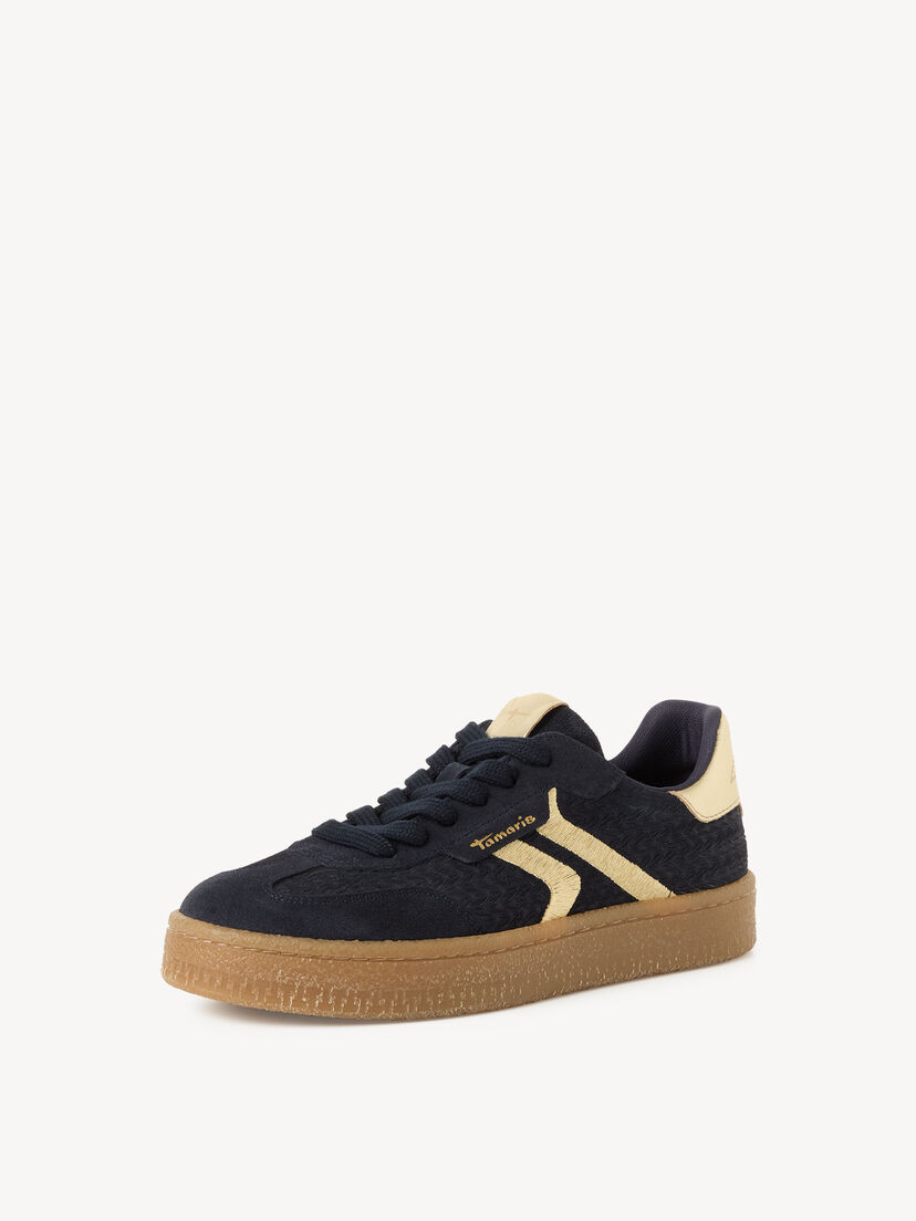 Leren Sneaker - blauw, NAVY COMB, hi-res