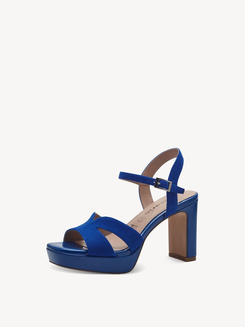 Kožené sandálky - modrá, ROYAL BLUE, hi-res