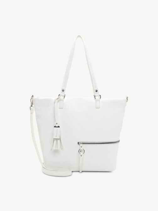 Shopping bag, white, hi-res