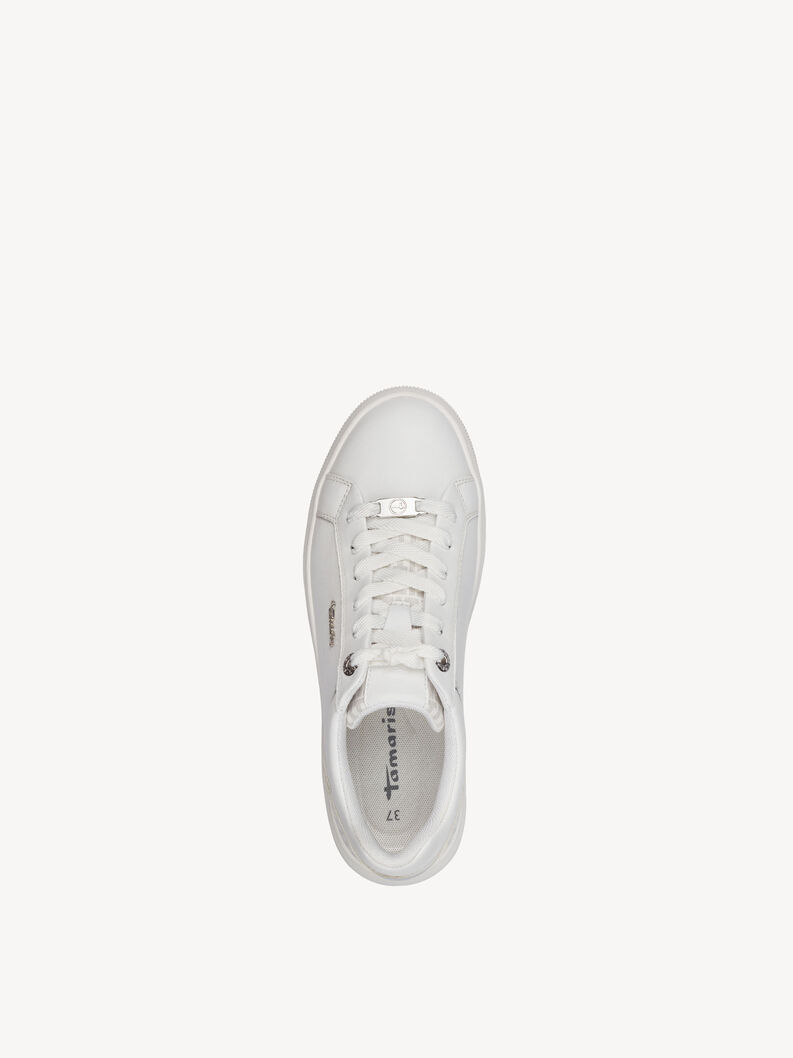 Leather Sneaker - white, WHITE, hi-res