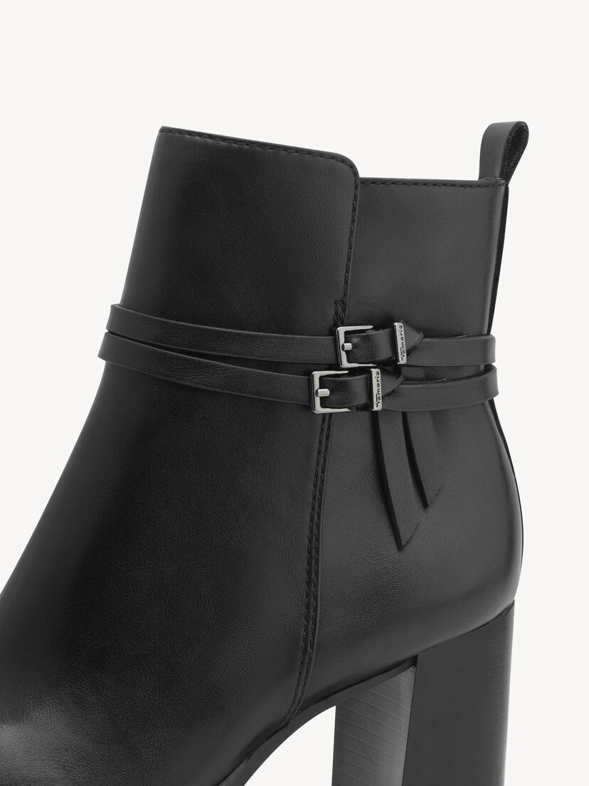 Enkellaarsje - zwart, BLACK, hi-res