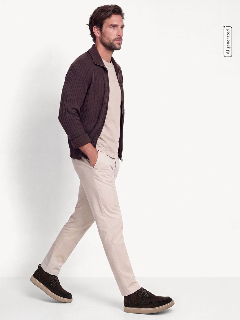 Leren Sneaker - bruin, 304, hi-res