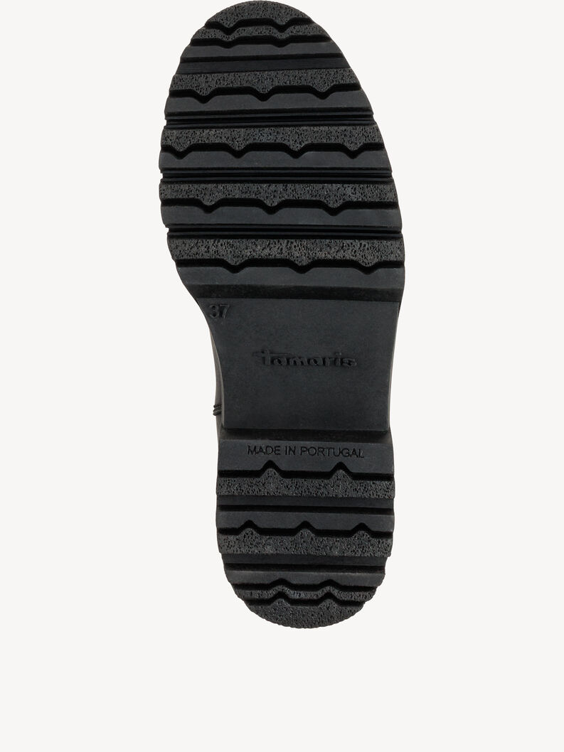 Lederstiefelette - schwarz Warmfutter, BLACK, hi-res