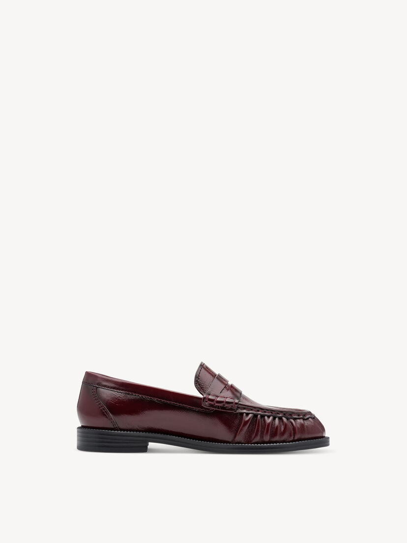 Leren Instappers - rood, MERLOT PATENT, hi-res