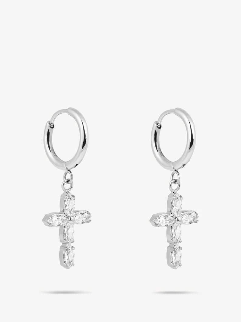 Boucles d'oreille - argent&eacute;s, silber, hi-res