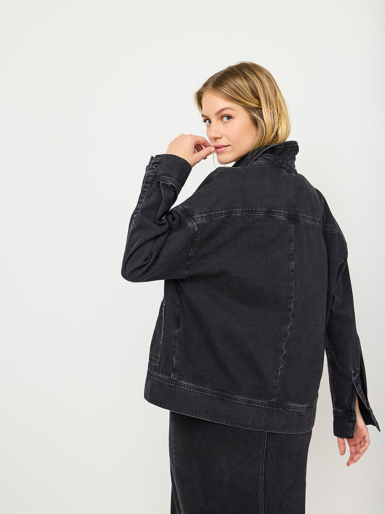 Veste en jean - noir, Wash Black Denim, hi-res