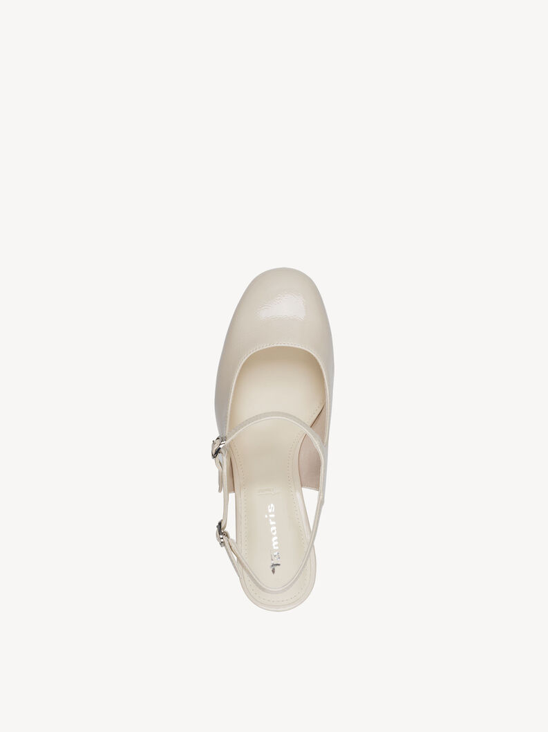 Sling pumps - beige, IVORY PATENT, hi-res
