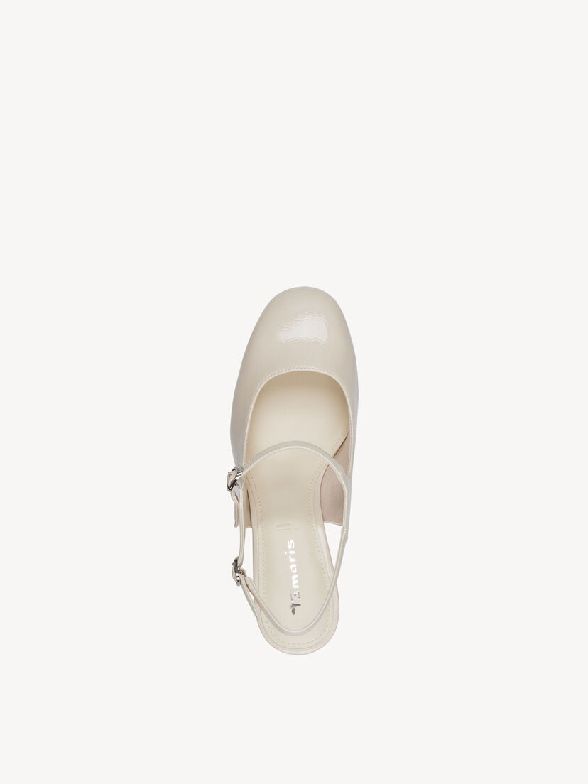 Slingpumps - beige, IVORY PATENT, hi-res