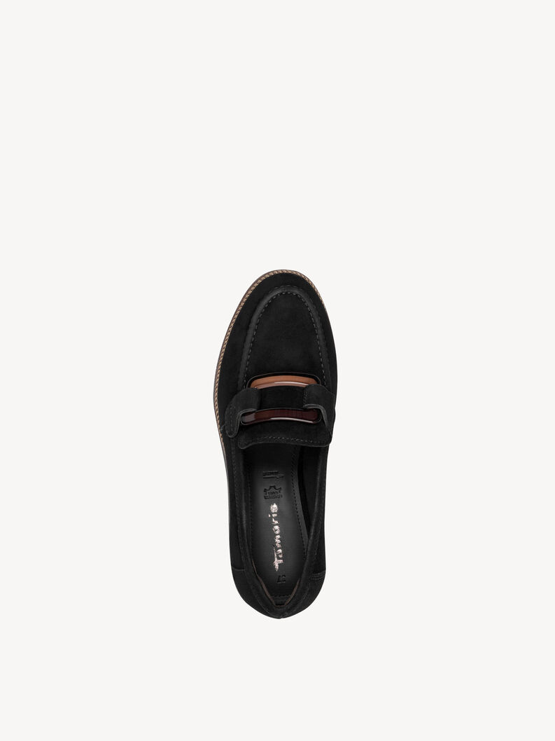 Slipper en cuir - noir, BLACK, hi-res