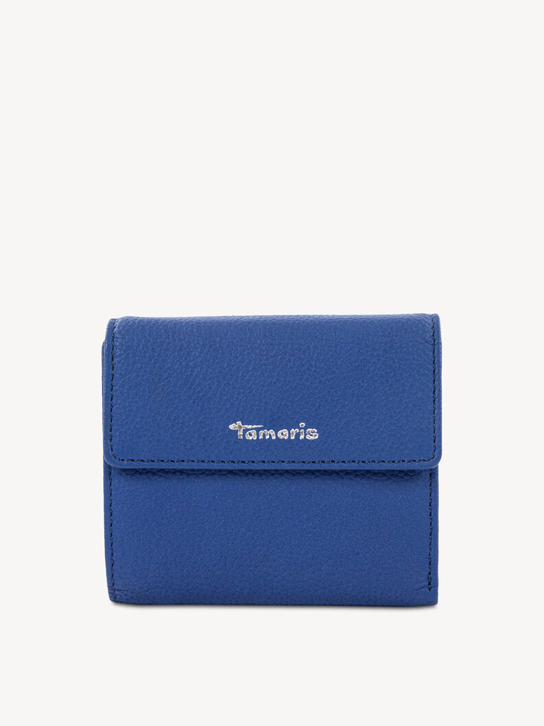 Portefeuille en cuir - bleu, royal, hi-res