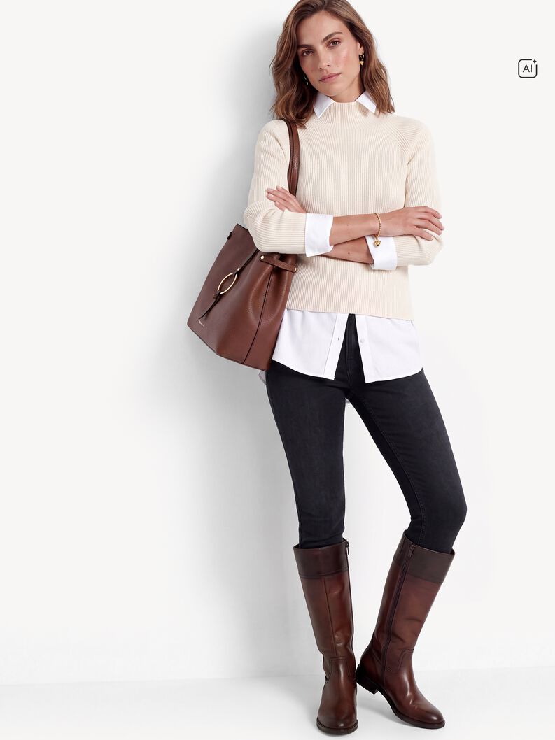 Leather Boots - brown, COGNAC COMB, hi-res