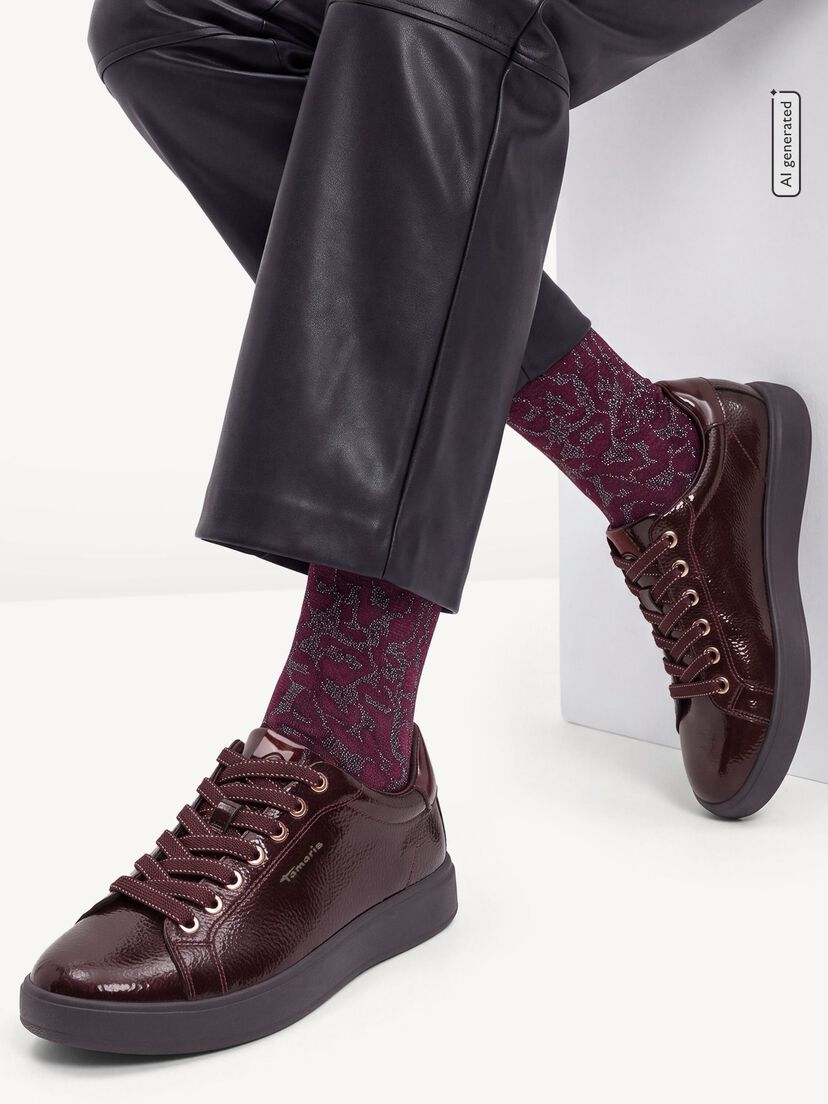 Sneaker, BURGUNDY PAT., hi-res