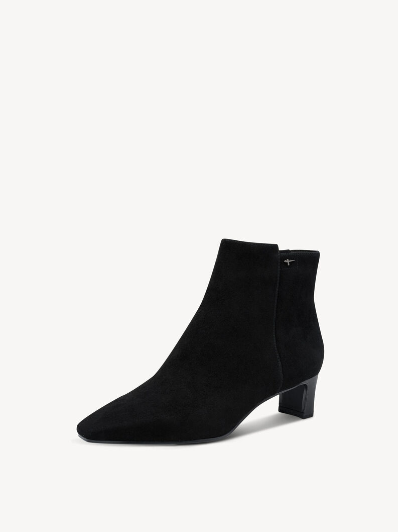 Bottine en cuir - noir, BLACK, hi-res