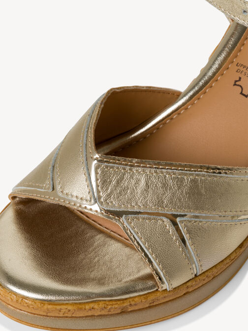 Heeled sandal, LIGHT GOLD MET, hi-res