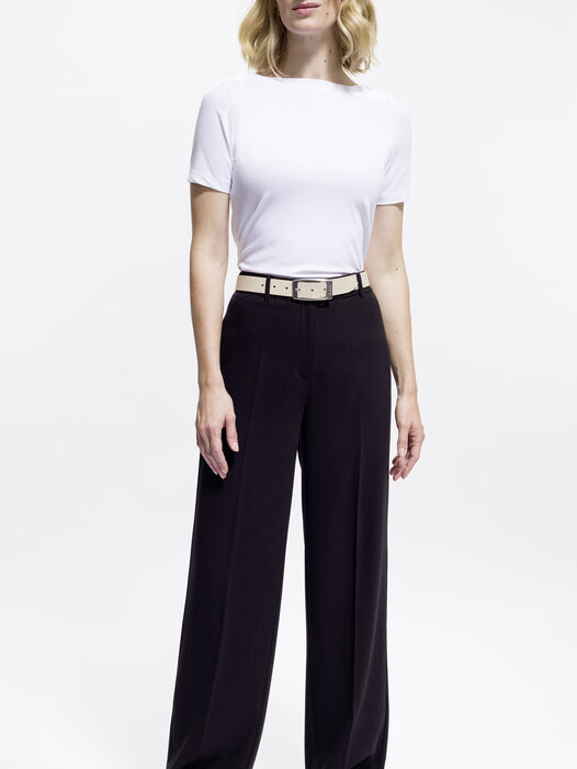 Leren riem, Vanille, hi-res