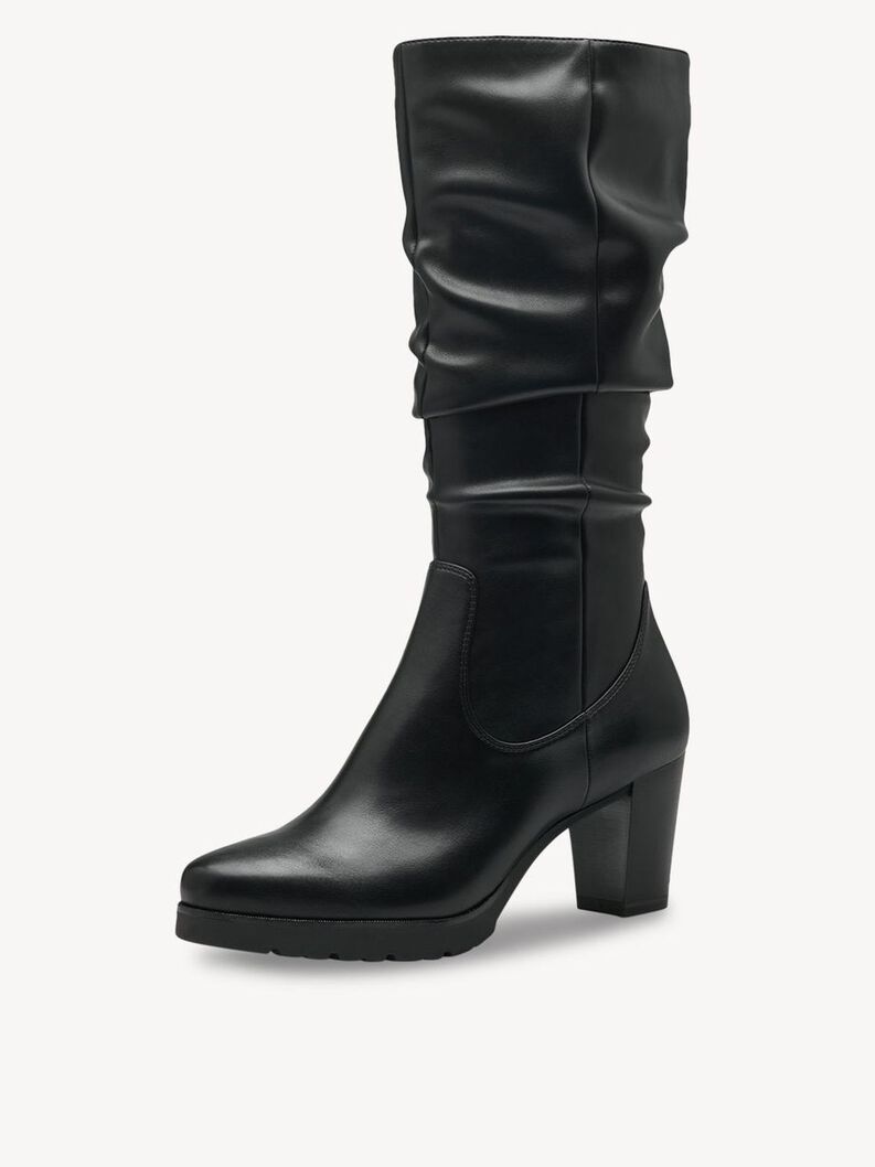 Boohoo Talons Ã Lacets Montant Sur La Jambe Bottes Noir 1-25591-41