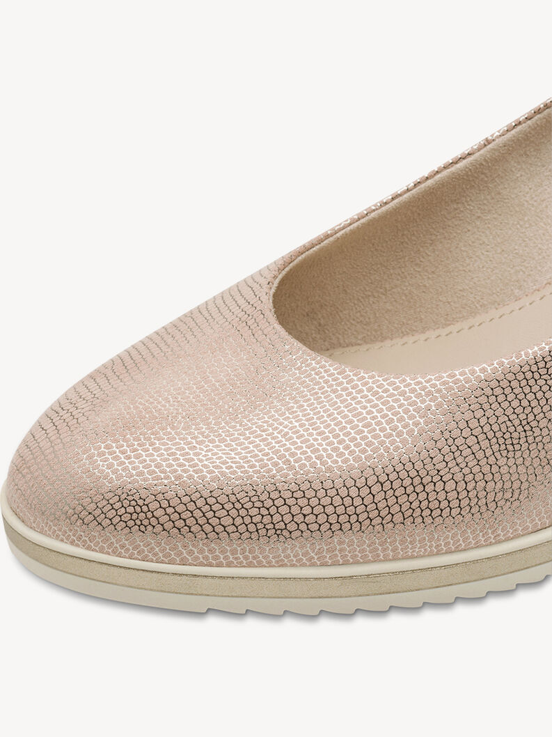 Decollet&eacute; con tacco, LT GOLD STRUCT, hi-res