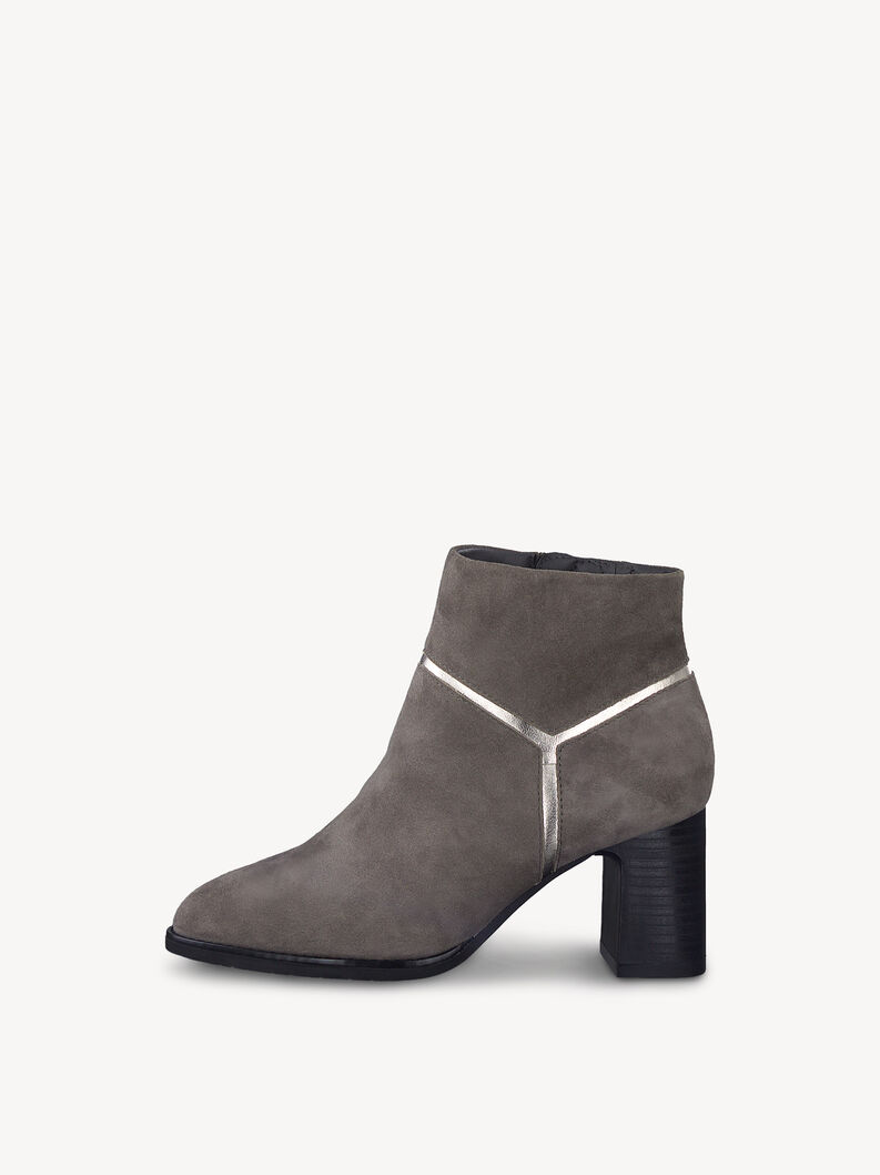 Leather Bootie - grey, ANTHRACITE, hi-res