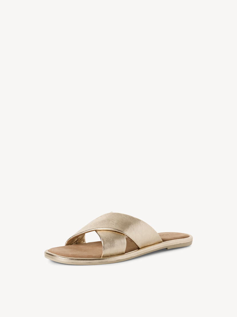Leren Slipper - goud, goud, hi-res