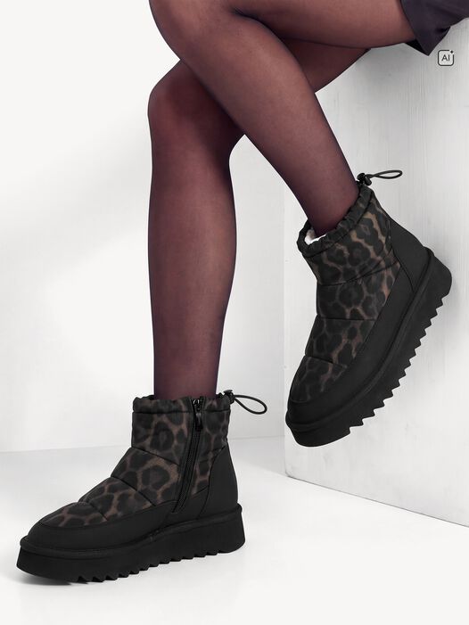 Enkellaarsje, BLACK/LEOPARD, hi-res