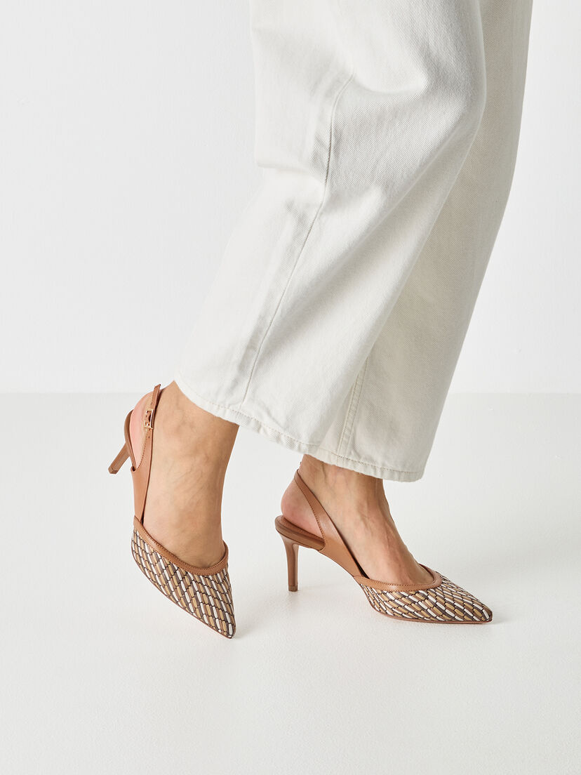 Slingpumps - bruin, COGNAC COMB, hi-res