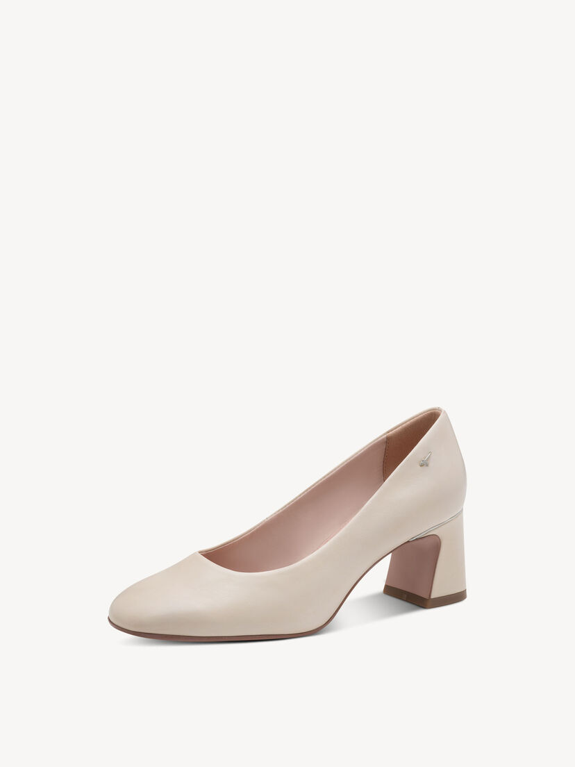 Leren Pumps - beige, 418, hi-res