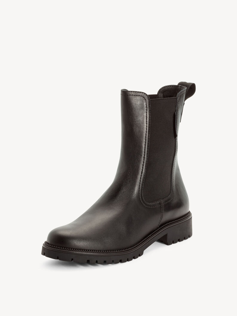 Leder Chelsea Boot - schwarz, BLACK, hi-res