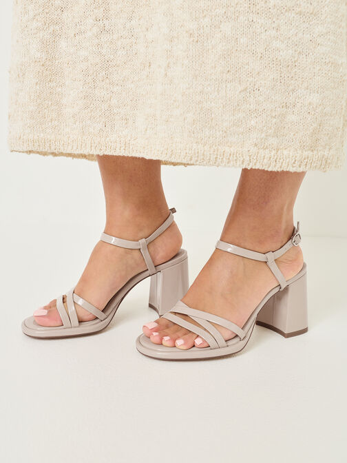 Sandalo, BEIGE PATENT, hi-res