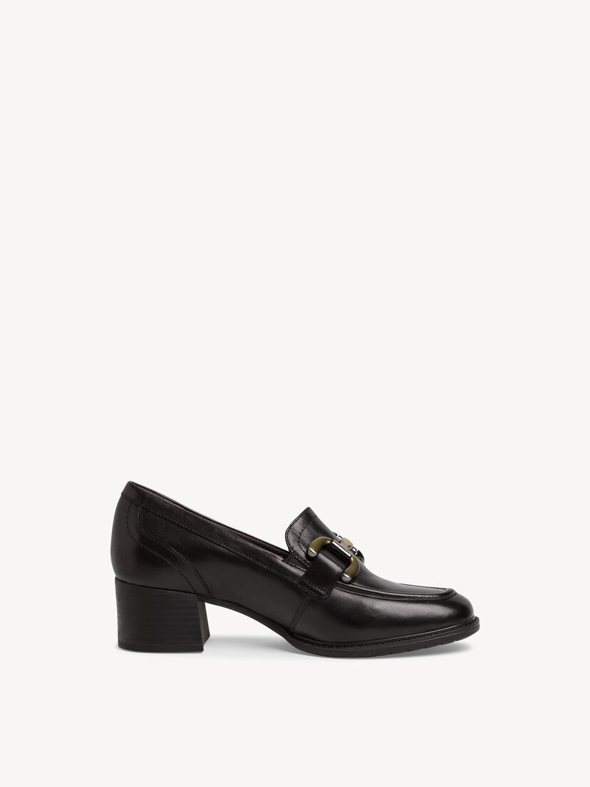 Leren Trotteur - zwart, BLACK, hi-res