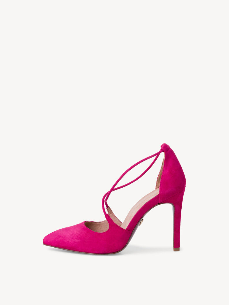 Leather Pumps - pink, FUXIA SUEDE, hi-res