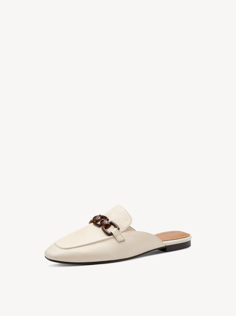 Sandale à talon en cuir - beige, 418, hi-res