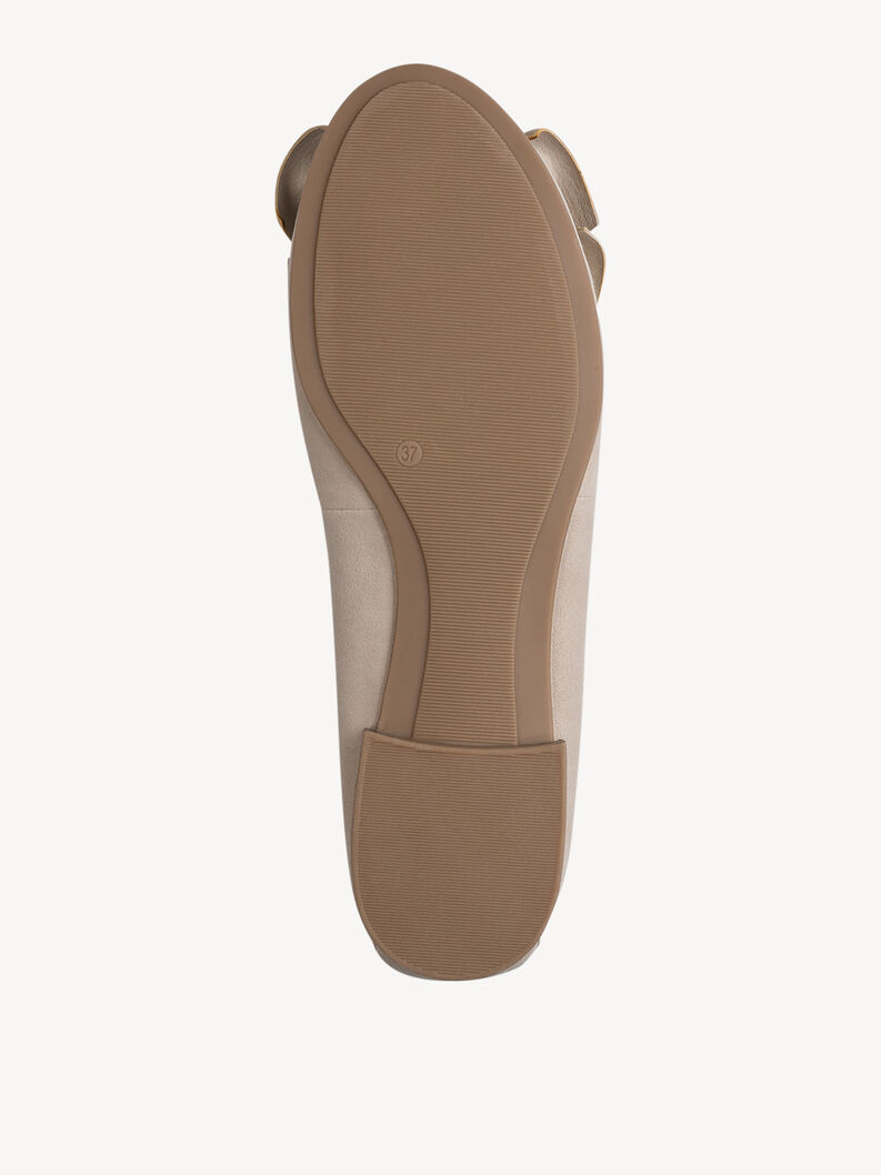 Ballerine en cuir - beige, TAUPE, hi-res