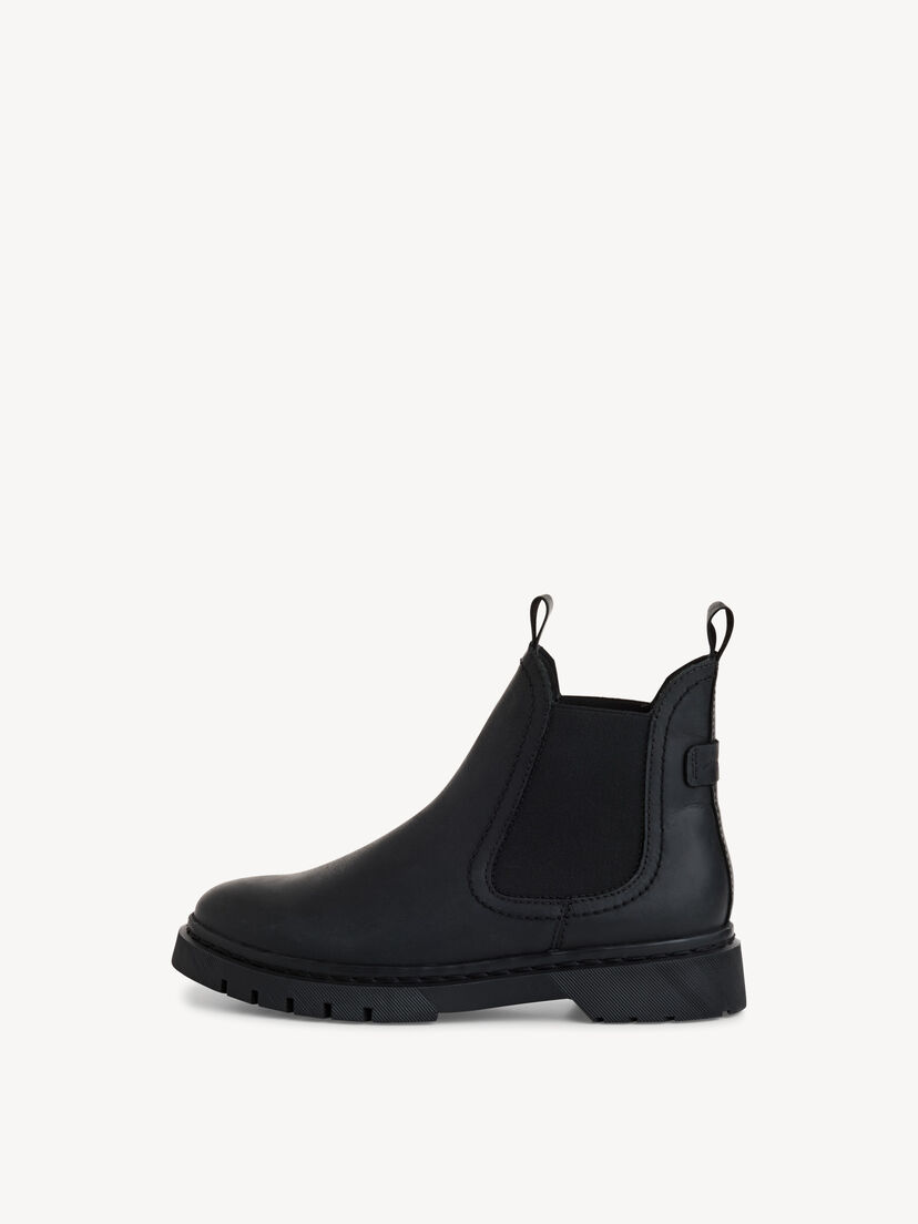 Leren Chelseaboot - zwart, BLACK, hi-res