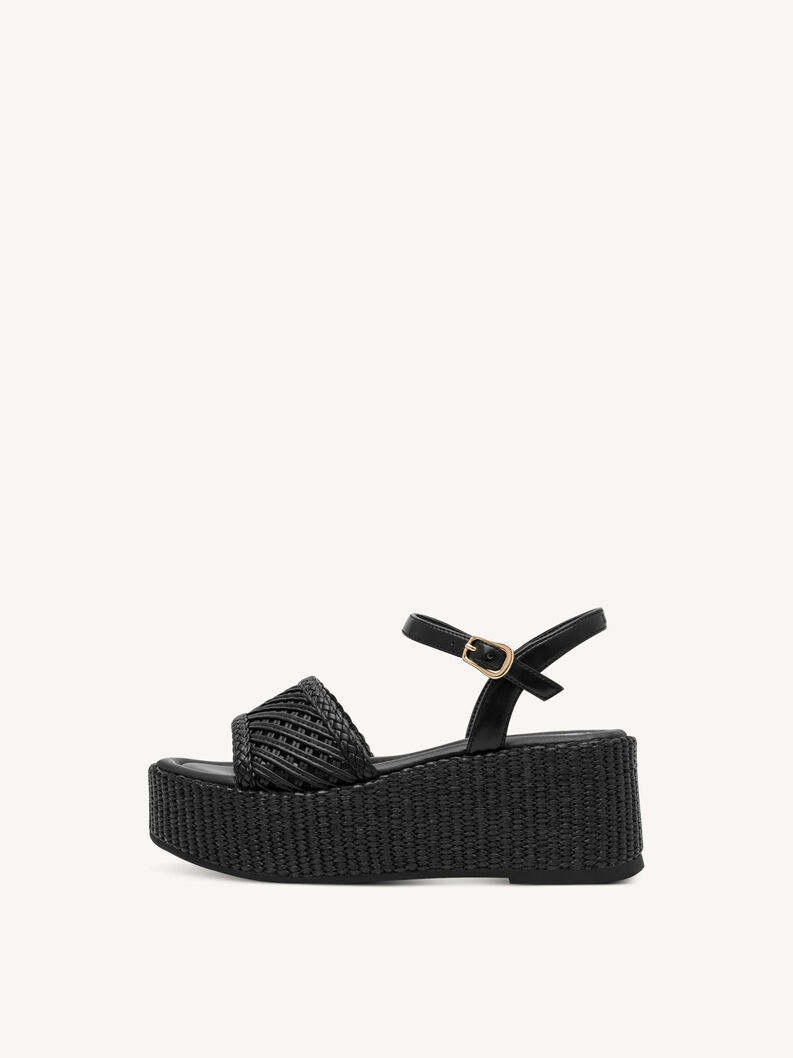 Sandale &agrave; talon - noir, BLACK, hi-res