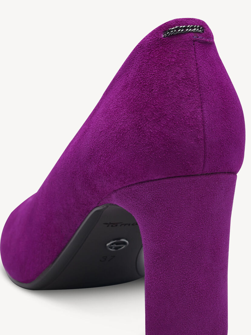 Leren Pumps - pink, DARK PINK, hi-res