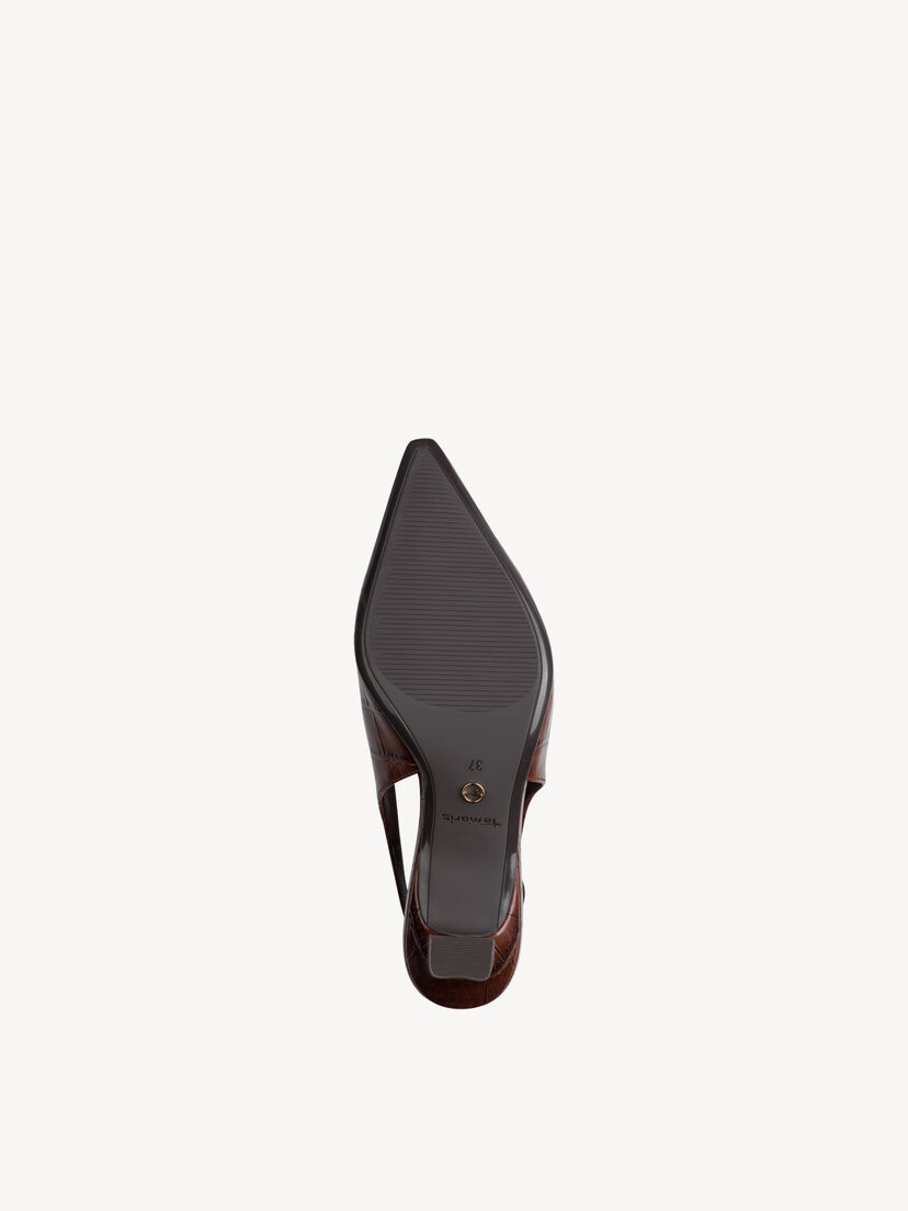 Slingpumps - bruin, MUSCAT CROCO, hi-res