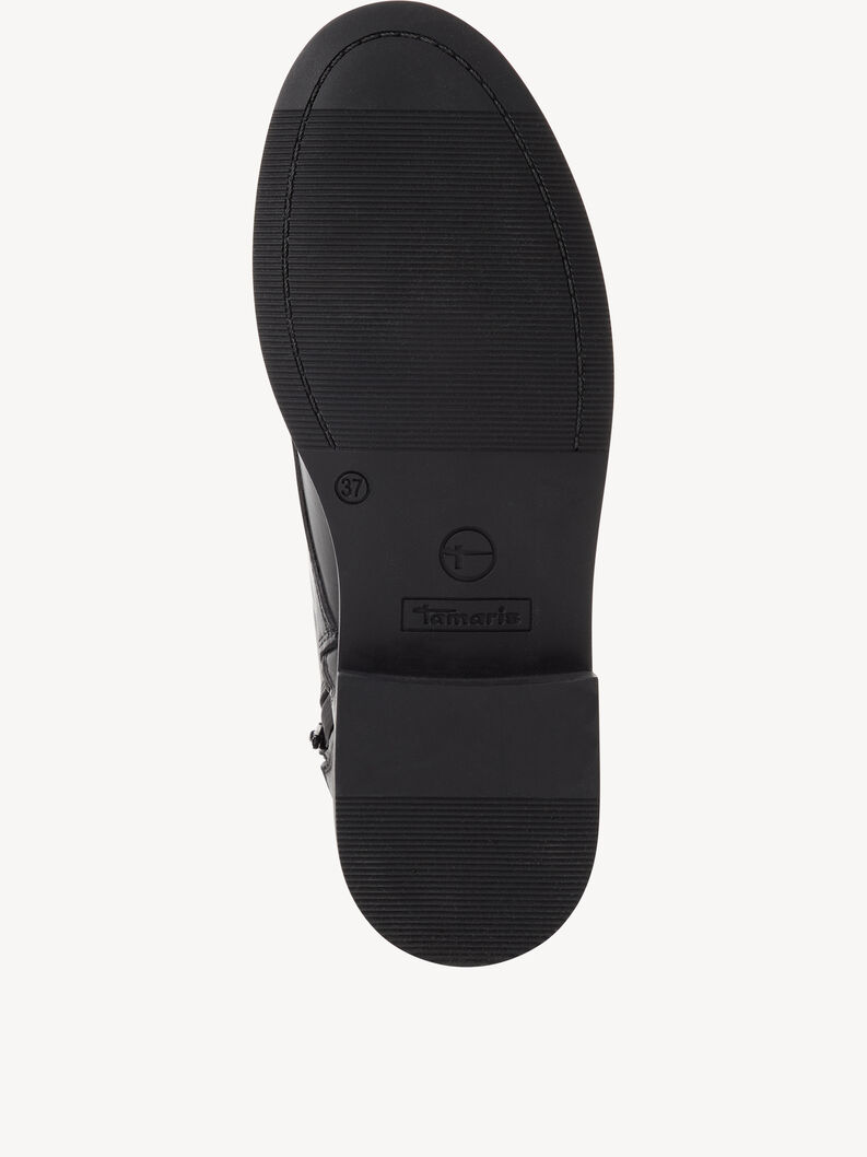 Lederstiefelette - schwarz, BLACK LEATHER, hi-res